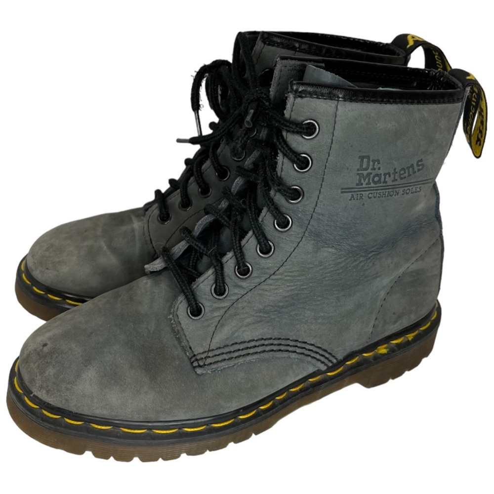 Dr Martens Womens Pascal Suede 1460 Lace Up Boots Gray 6